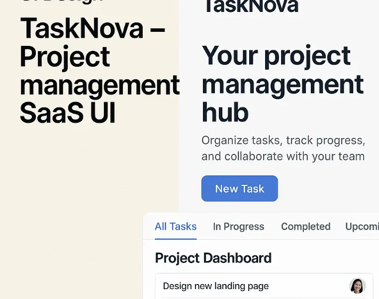 TaskNova – Project Management SaaS UI