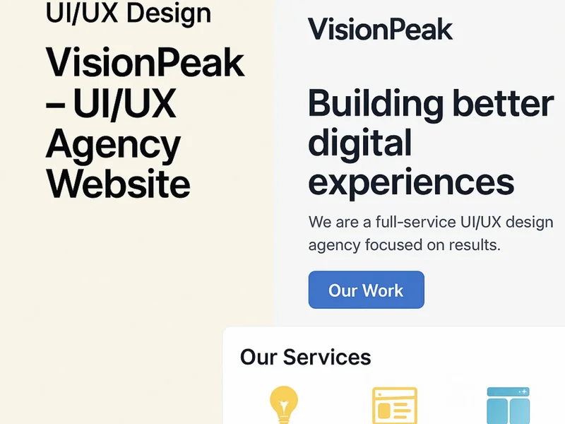 VisionPeak – UI/UX Agency Website